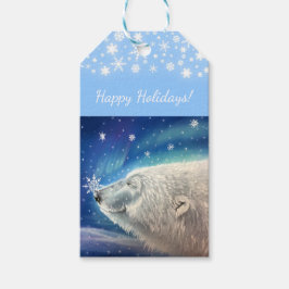 Polar Bear Snowflakes - Geschenk-Tag Geschenkanhänger