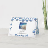Polar Bear Snowflakes Greeting Card Feiertagskarte (Rückseite)