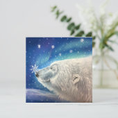 Polar Bear Snowflakes Karten (Stehend Vorderseite)