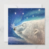 Polar Bear Snowflakes Karten (Vorderseite)