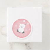 Polar Bear Snowflakes Pink Baby Dusche Geschenkanhänger (Beispiel)