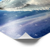 Polar Bear Snowflakes Poster (Ecke)