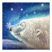 Polar Bear Snowflakes Poster (Vorne)