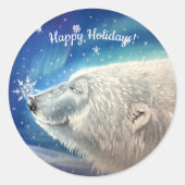 Polar Bear Snowflakes Stickers (Vorderseite)