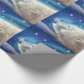 Polar Bear Snowflakes Wrapping Paper Geschenkpapier (Ecke)