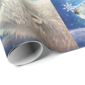 Polar Bear Snowflakes Wrapping Paper Geschenkpapier (Rolleneckpunkt)