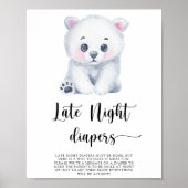 Polar bear - Spate night diaper game Poster (Vorne)