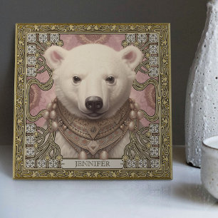 Polar Bear Spirit-Animal Carpetpunk Altarpiece Fliese