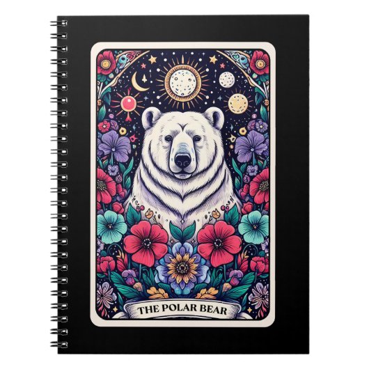 Polar Bear Spirit Tarot Card Notebook Notizblock (Vorderseite)