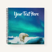 Polar Bear - Square Notebook Notizblock (Vorderseite)