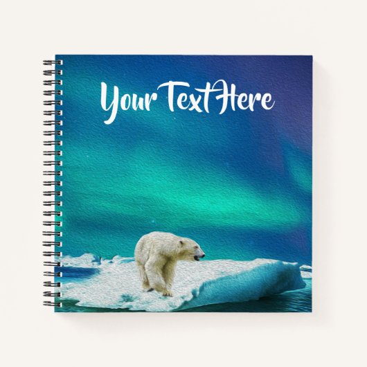 Polar Bear - Square Notebook Notizblock (Vorderseite)