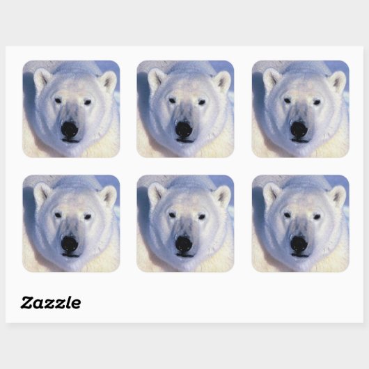 Polar Bear Square Sticker (Blatt)
