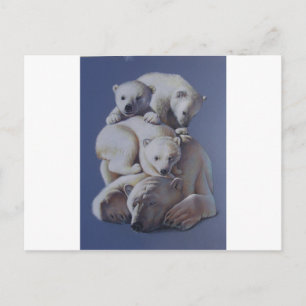 Polar Bear Stack Postkarte