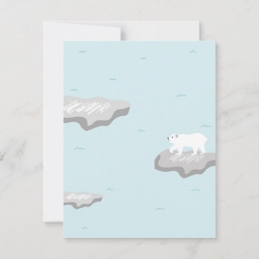 Polar Bear Stationery Mitteilungskarte (Rückseite)