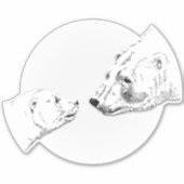 Polar Bear Stickers Custom Bären Art Decks Aufkleber (Vorderseite)