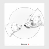 Polar Bear Stickers Custom Bären Art Decks Aufkleber (Blatt)