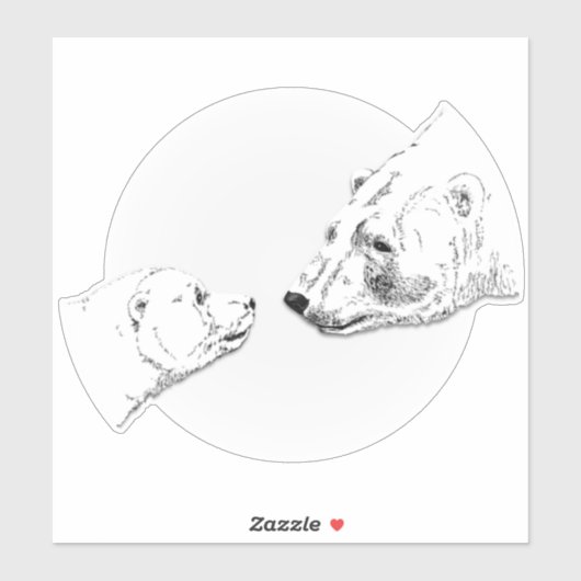 Polar Bear Stickers Custom Bären Art Decks Aufkleber (Blatt)