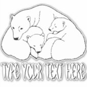 Polar Bear Stickers Custom Bären Cub Decks Aufkleber (Vorderseite)