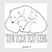 Polar Bear Stickers Custom Bären Cub Decks Aufkleber (Blatt)