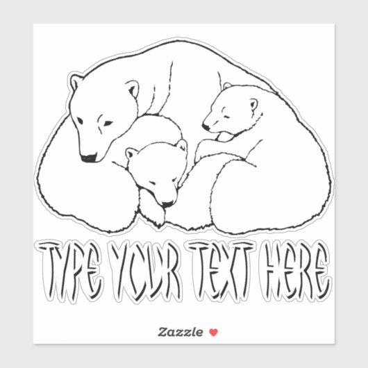 Polar Bear Stickers Custom Bären Cub Decks Aufkleber (Blatt)