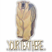 Polar Bear Stickers Personalisierter Polar Bear De Aufkleber (Vorderseite)