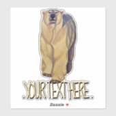 Polar Bear Stickers Personalisierter Polar Bear De Aufkleber (Blatt)