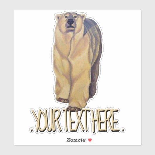 Polar Bear Stickers Personalisierter Polar Bear De Aufkleber (Blatt)
