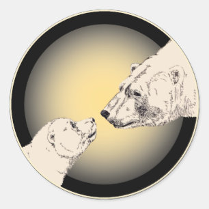 Polar Bear Stickers Wildlife Bear & Cub Stickers