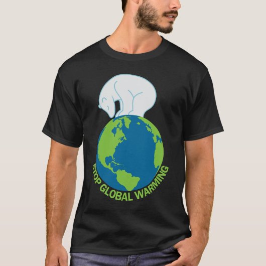 Polar Bear Stopp Global Warming TShirt (Vorderseite)