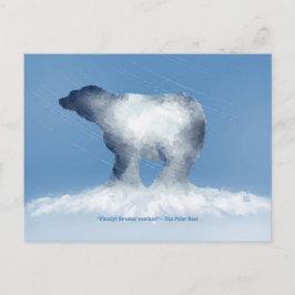Polar Bear Sweater Weather Postcard Feiertagspostkarte