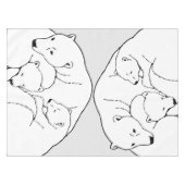 Polar Bear Tablecloth Bear w. Cubs Art Tablecloth Tischdecke (Vorderseite (Horizontal))