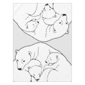 Polar Bear Tablecloth Bear w. Cubs Art Tablecloth Tischdecke (Vorderseite)