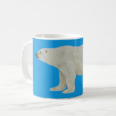 Polar Bear Tasse auf blau (Vorderseite Links)