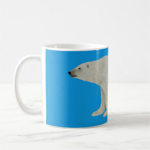 Polar Bear Tasse auf blau