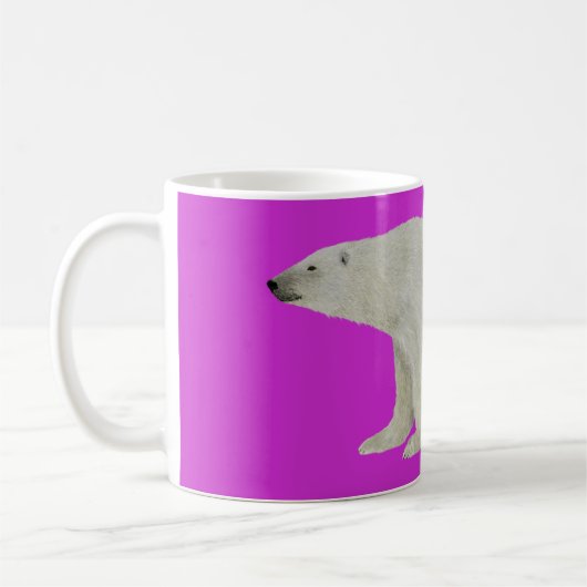 Polar Bear Tasse auf rosa (Links)