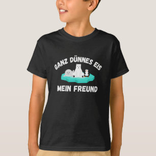 Polar Bear Theil Ice Cream Mein Freund Funny Spric T-Shirt