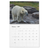 Polar Bear Themed 2025 Wall Calendar Geschenk Kalender (Feb 2027)