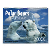 Polar Bear Themed 2025 Wall Calendar Geschenk Kalender (Titelbild)