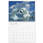 Polar Bear Themed 2025 Wall Calendar Geschenk Kalender (Jan 2027)