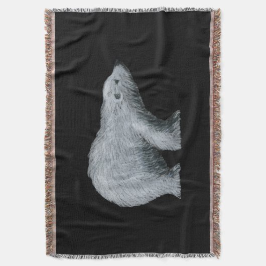 Polar Bear Throw Blanket Decke (Vorderseite Vertikal)