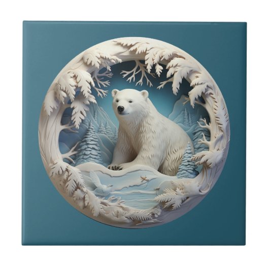 Polar Bear Tile Fliese (Vorderseite)