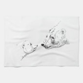 Polar Bear Towel Mother & Cub Bear Tee Handtuch (Horizontal)