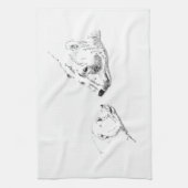 Polar Bear Towel Mother & Cub Bear Tee Handtuch (Vertikal)