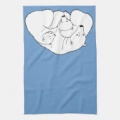 Polar Bear Towel Mother & Cubs Bear Tee Handtuch (Vertikal)
