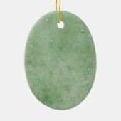 Polar Bear trägt grüne Scarf Weihnachten Keramik Ornament (Hinten)