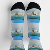 Polar Bear trifft Jack Russell, Crew Socks Socken (Oben)