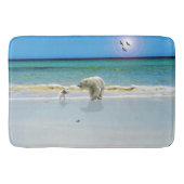 Polar Bear trifft Jack Russell, Memory Foam Bathma Badematte (Vorderseite)