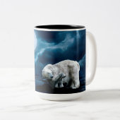Polar Bear Two-Tone-Kaffee-Tasse Zweifarbige Tasse (VorderseiteRechts)