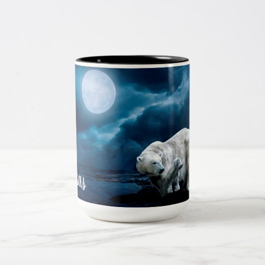 Polar Bear Two-Tone-Kaffee-Tasse Zweifarbige Tasse (Mittel)