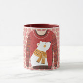 Polar Bear Ugly Sweater Art Mug Cup Tasse (Zentrum)